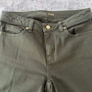 Michael Kors High Rise Green Jeans